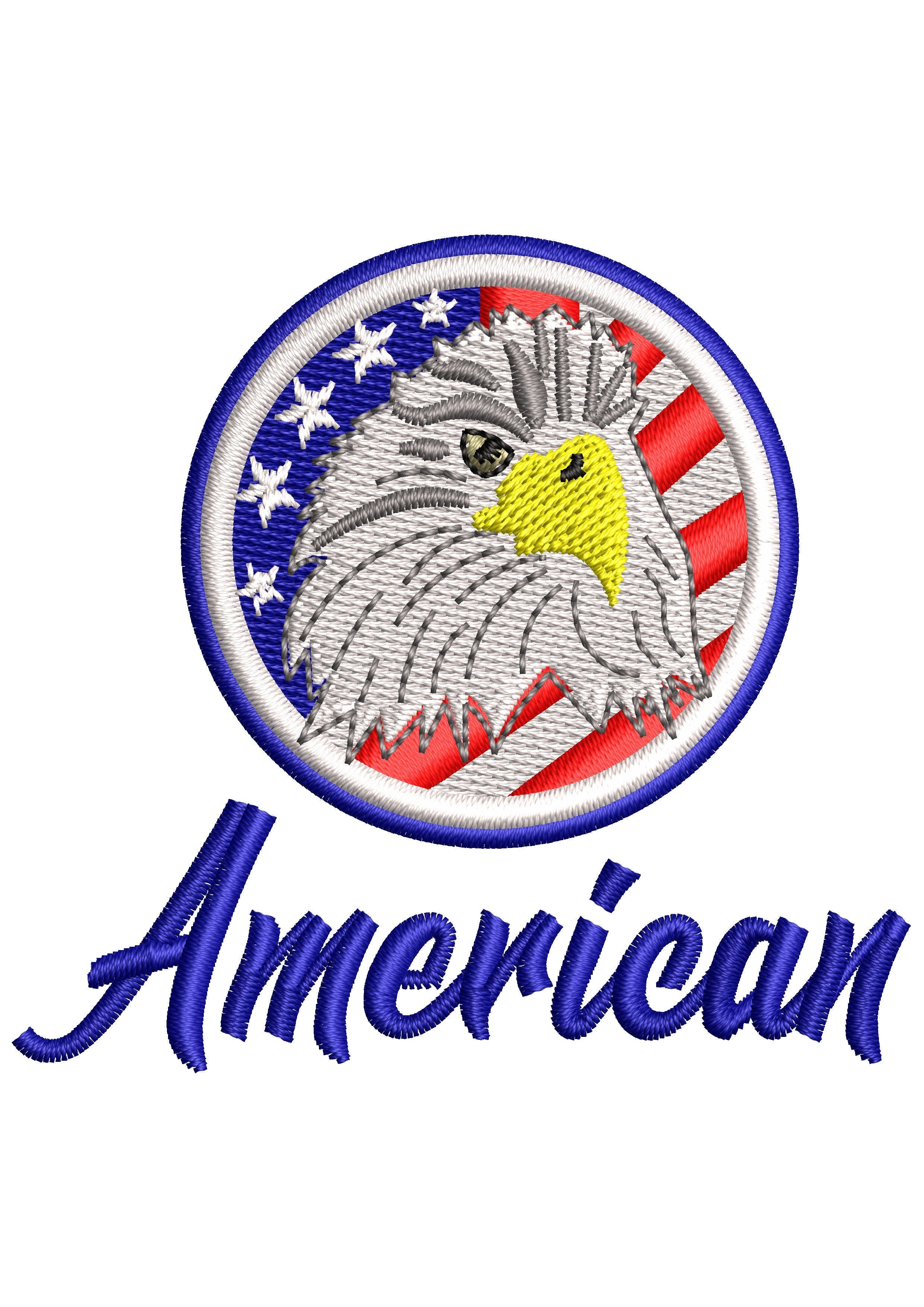 Americans Embroidery Design