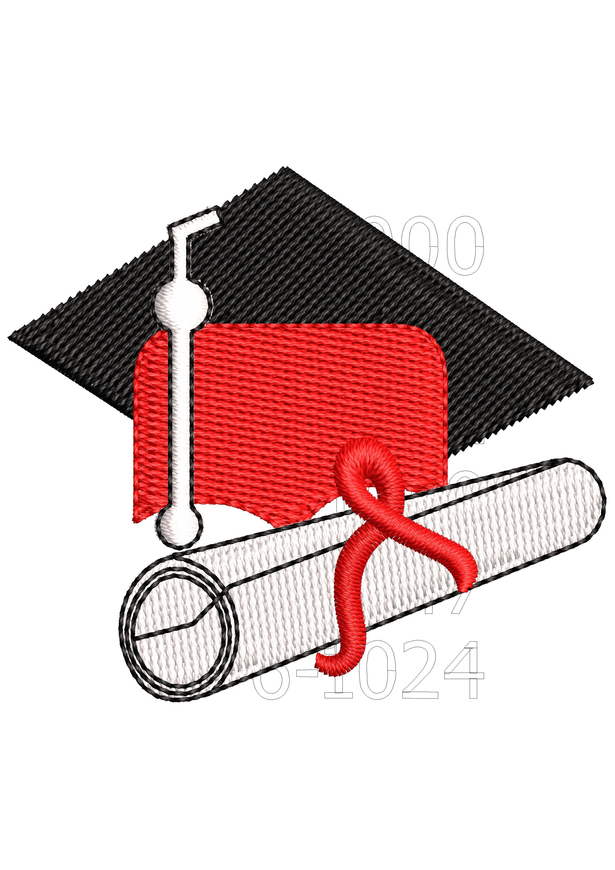 Cap of Success Embroidery Design