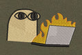 Laptop On Fire Embroidery Design