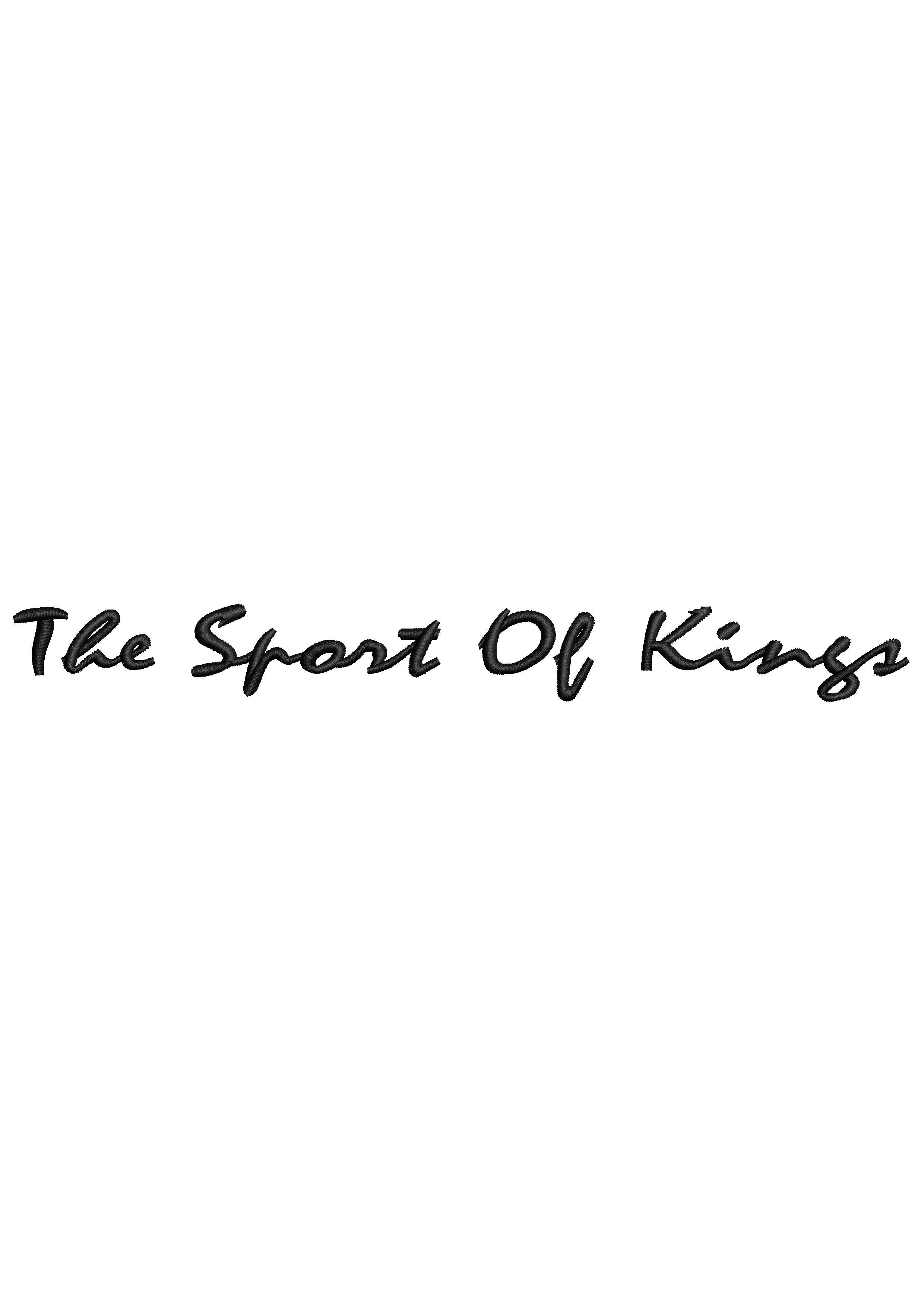 The Sport of King Embroidery Design