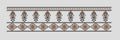 Floral Lattice and Beaded Band Border Embroidery Design