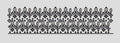 Geometric Lattice Border Stitch Embroidery Design