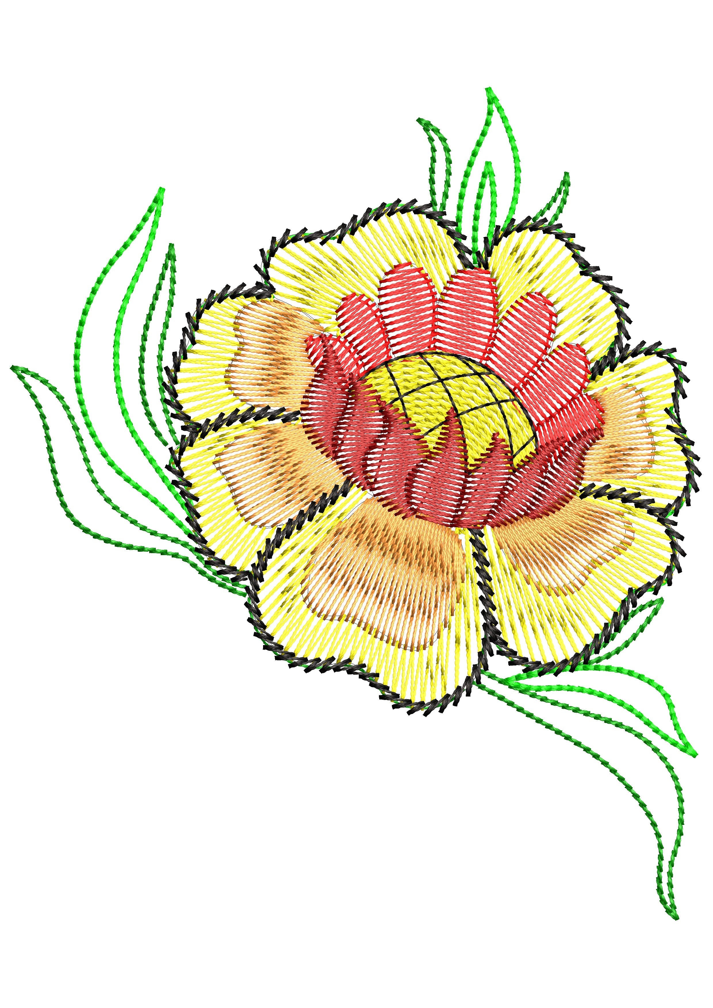 Flower Craft Embroidery Design