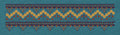 Teal Gold Circle Chevron Tribal Border Teal & Amber Gold Embroidery Design