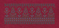 Crimson Paisley Buta Diamond Border Crimson & Steel Blue Embroidery Design