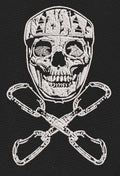 Human Skull Helmet Embroidery Design