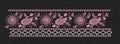 Floral Paisley Vine Border Embroidery Design