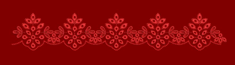 Chikan Kari Style Floral Scallop Border Embroidery Design