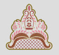 Floral Lattice Decorative Motif Embroidery Design
