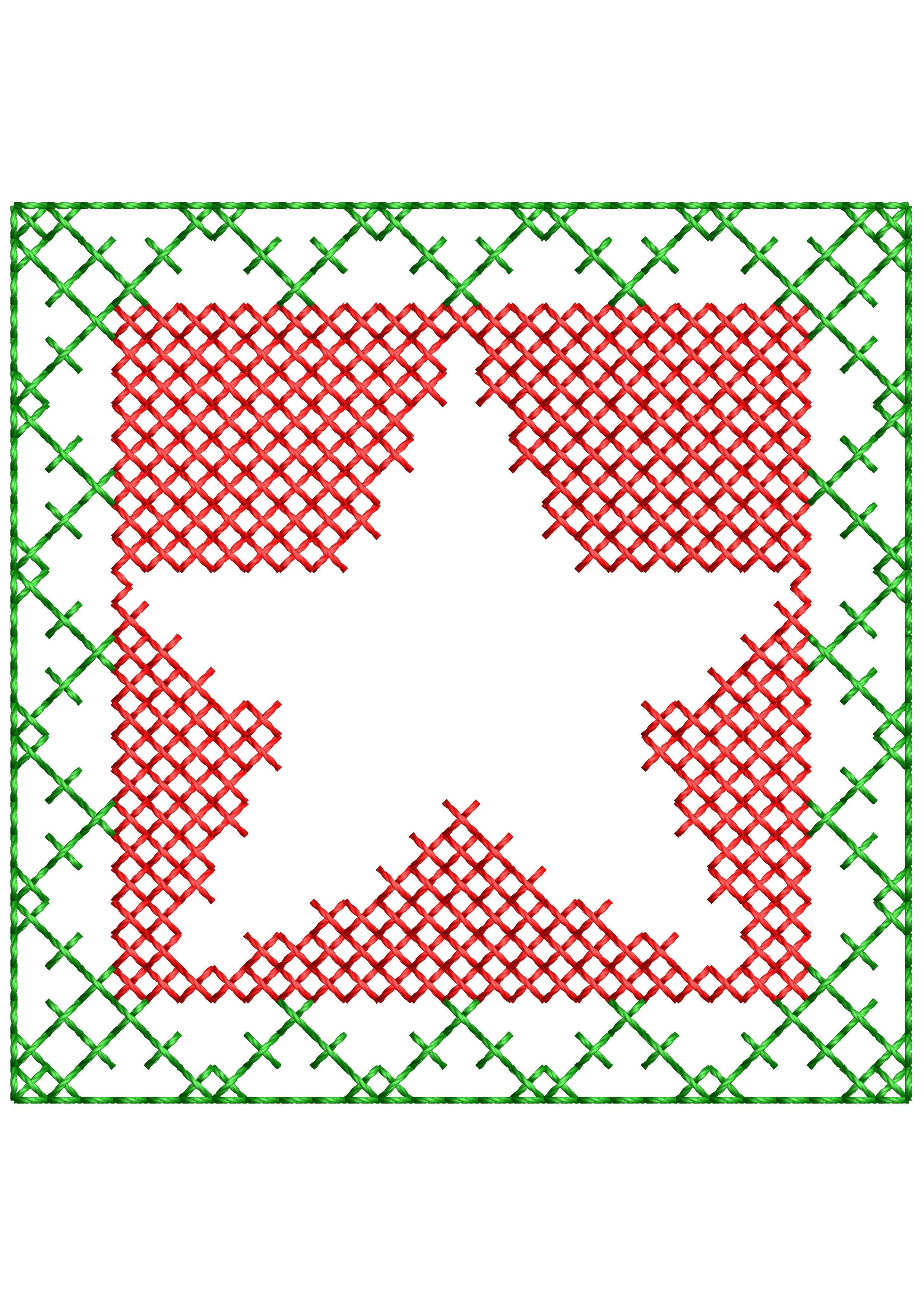 Star Crosstitch Embroidery Design