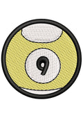 Nine N Ball Embroidery Design