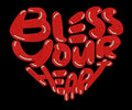 Heart Typography Stitch Embroidery Design