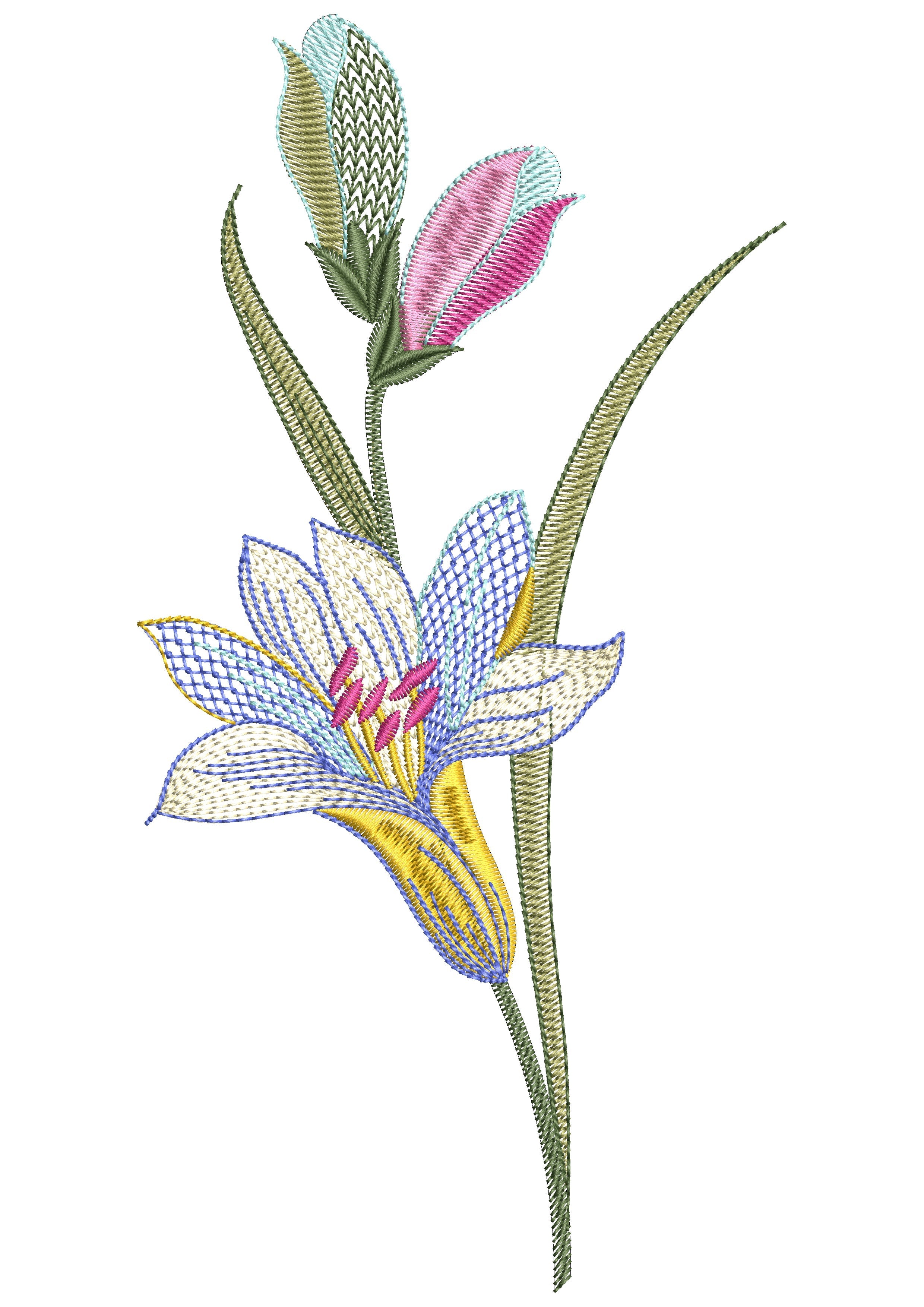 Flower Dasta Embroidery Design