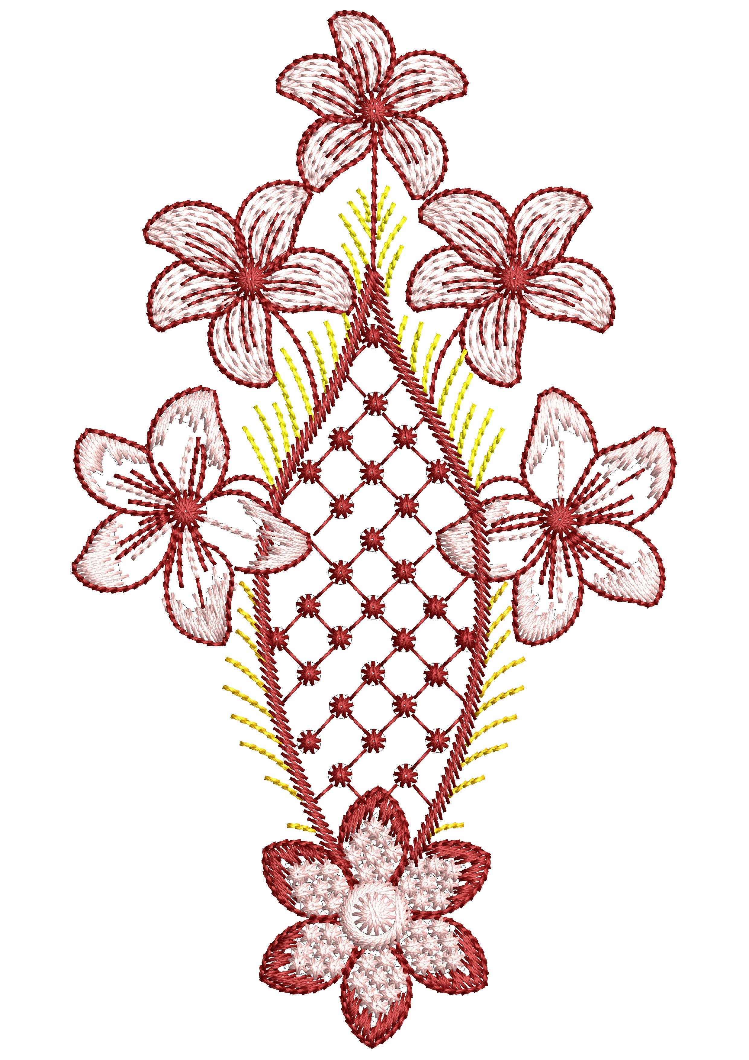 Flower Bunch Embroidery Design