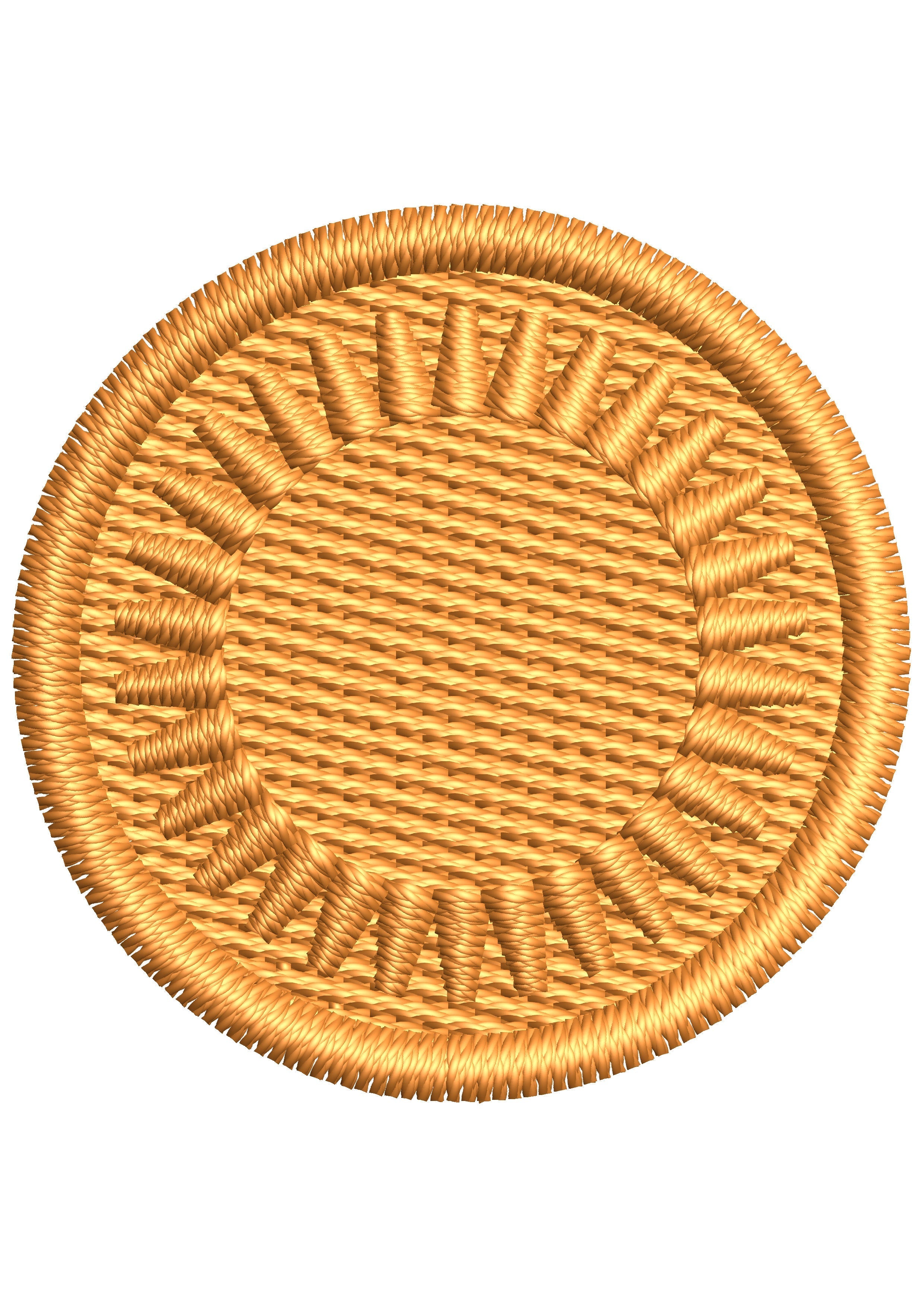 Gold Coin Embroidery Design