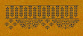 Floral Endless Border Orange Embroidery Design