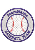 Baseball Team Embroidery Design