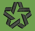 Interlocking Star Emblem Embroidery Design
