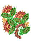 Smooth Floral Embroidery Design