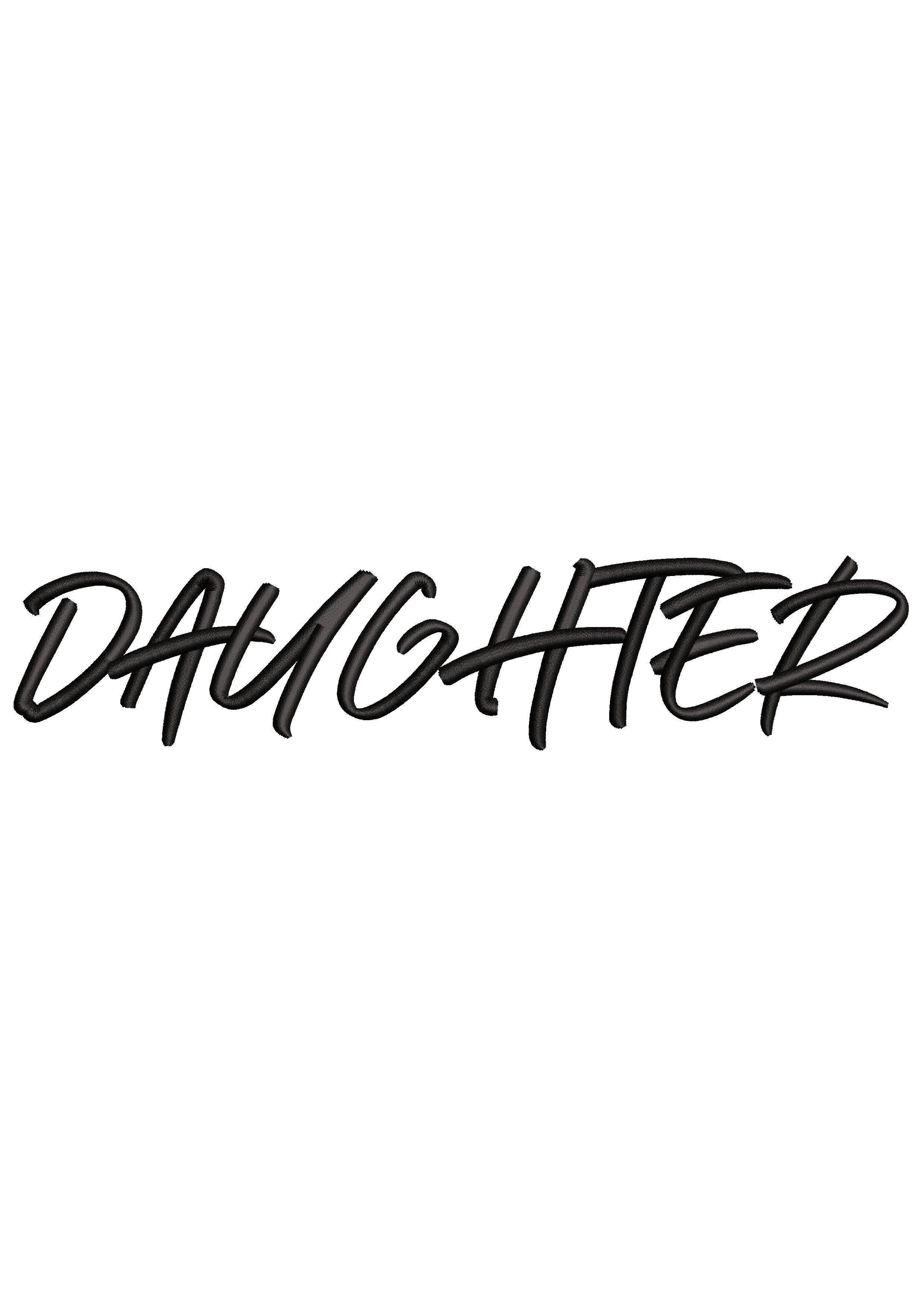 Daughter Embroidery Design
