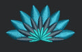 Layered Petal Fan Embroidery Design
