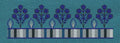Floral Border Purple Embroidery Design