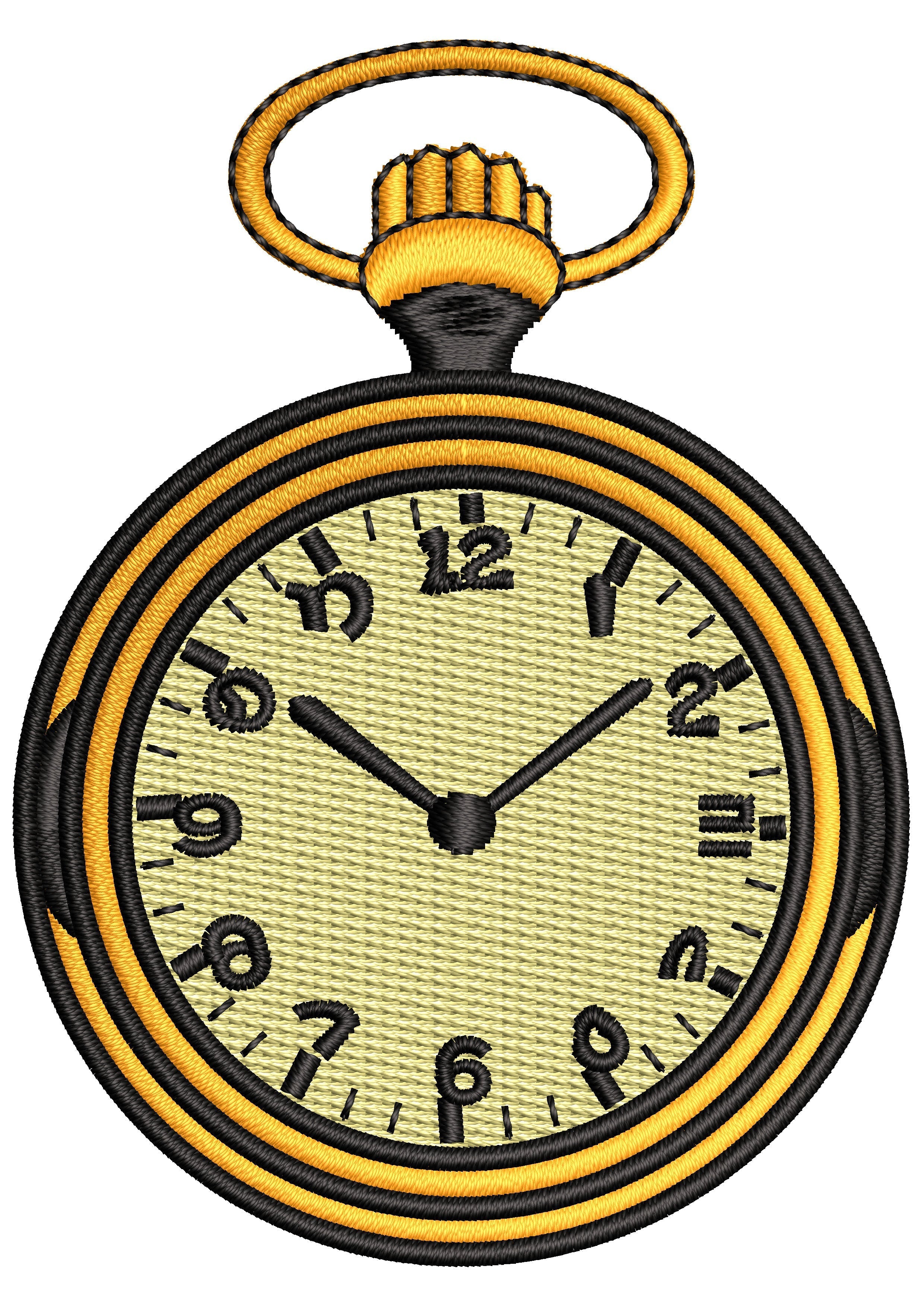 Watch Embroidery Design