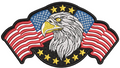 Eagle With Flag Embroidery Design