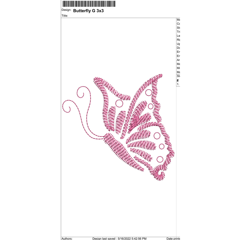 Butterfly Embroidery Design