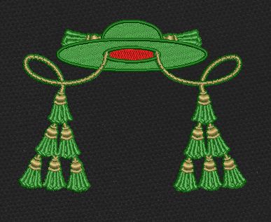 Galero Hat Green Embroidery Design
