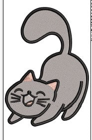 Cat J Embroidery Design