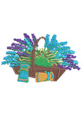 Flower Basket Embroidery Design