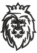 Lion Crown Embroidery Design