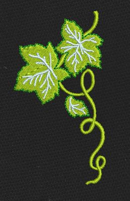 Ivy Green Corner Embroidery Design