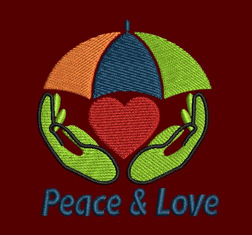 Peace Lover Embroidery Design
