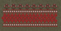 Floral Jacquard Woven Red and Golden Embroidery Design