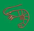 Shrimp Motif Embroidery Design