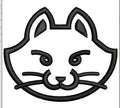 Cat Face Embroidery Design