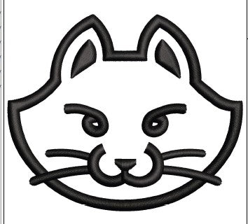 Cat Face Embroidery Design