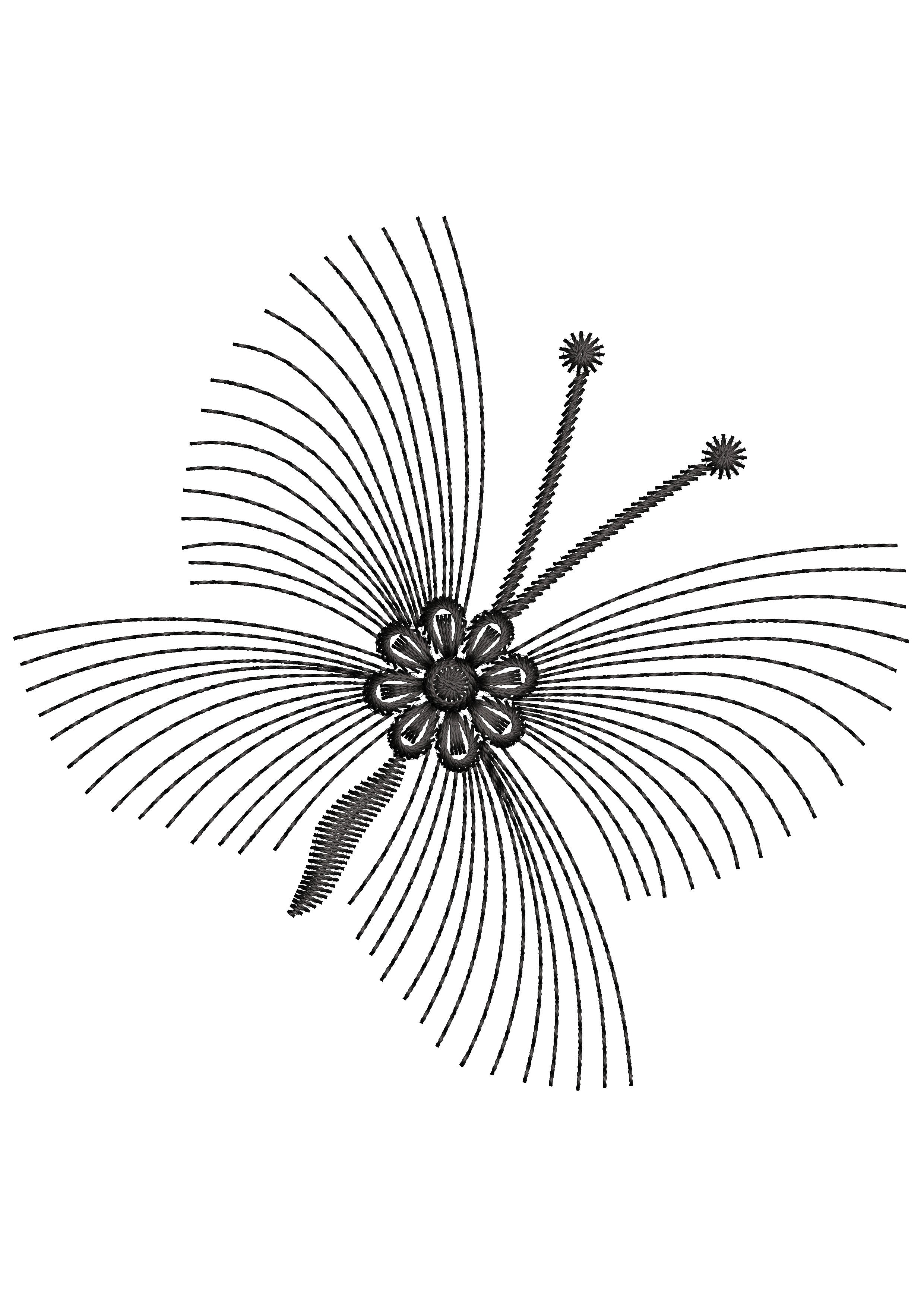 Stitch Butterfly Embroidery Design