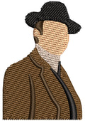 Hat Man Embroidery Design