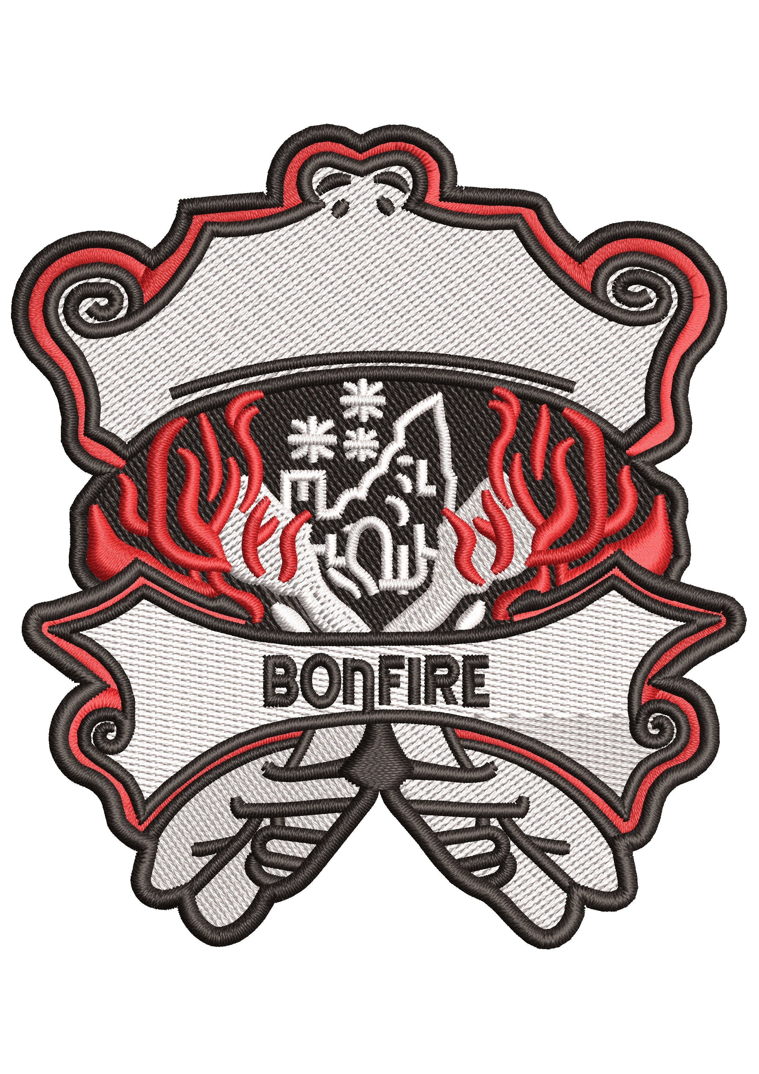 Bonefire Embroidery Design