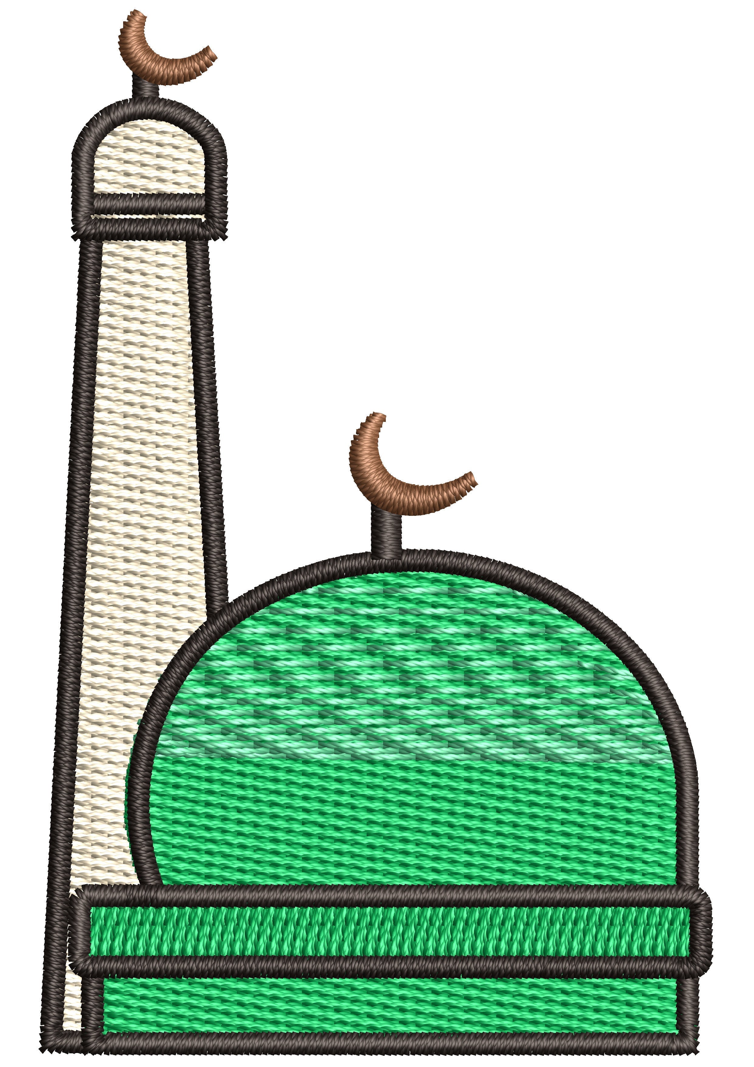 Tomb Tower Embroidery Design