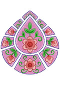 Queen Asian Embroidery Design