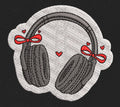 Headphones Embroidery Design