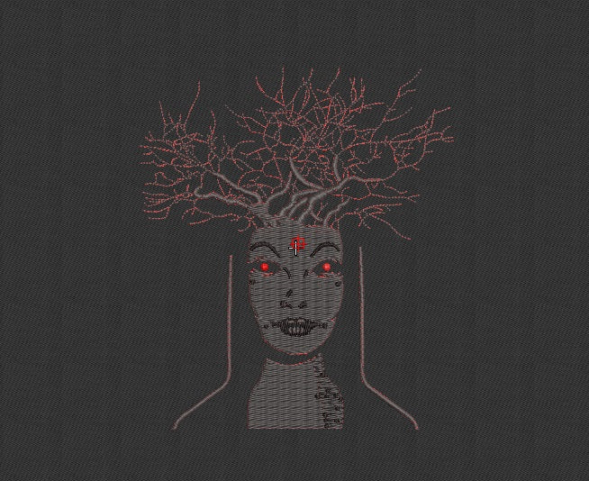 Lady Embroidery Design