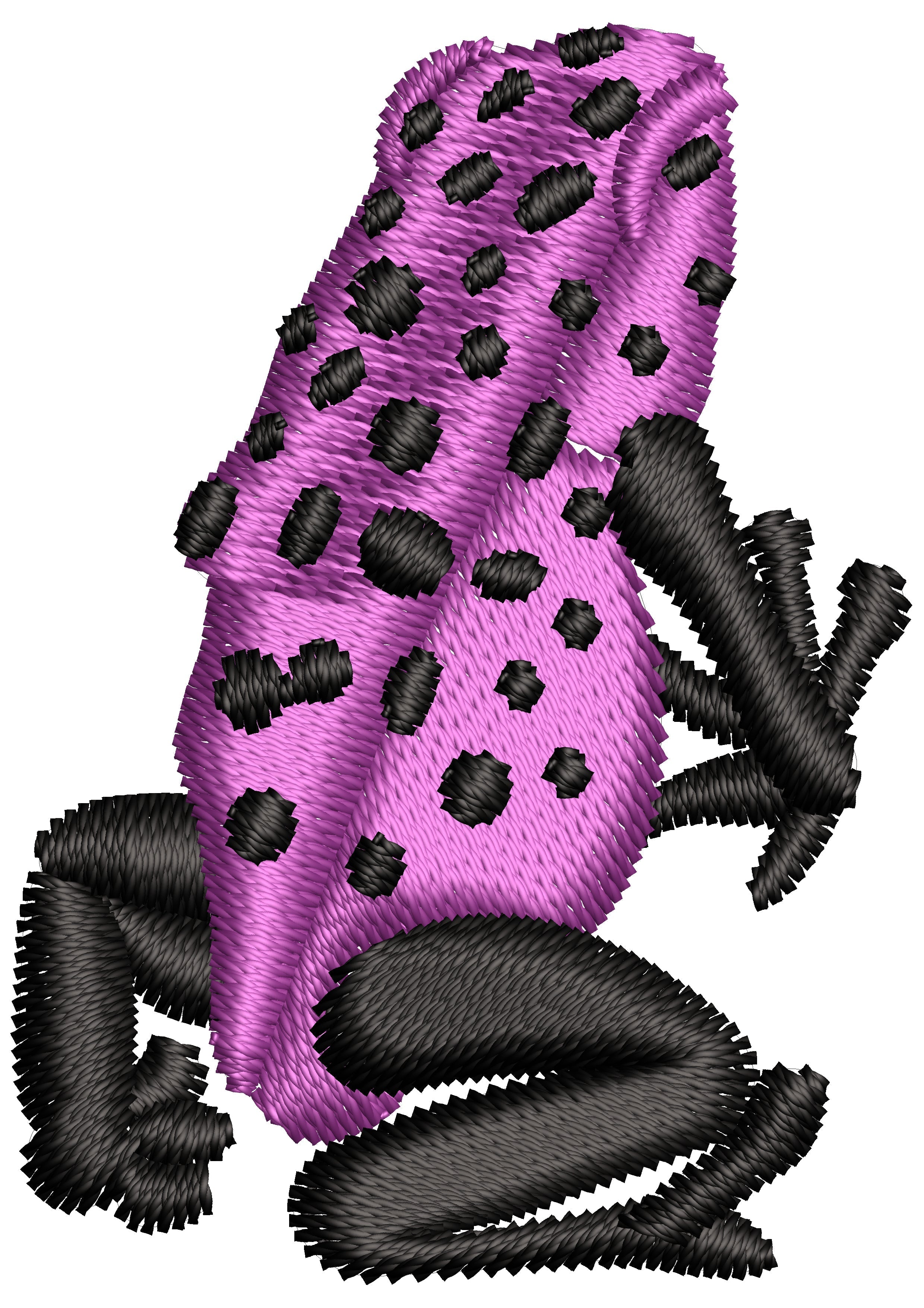 Foda Frog Beauty Colour Embroidery Design