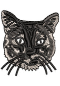 Forest Cat Embroidery Design