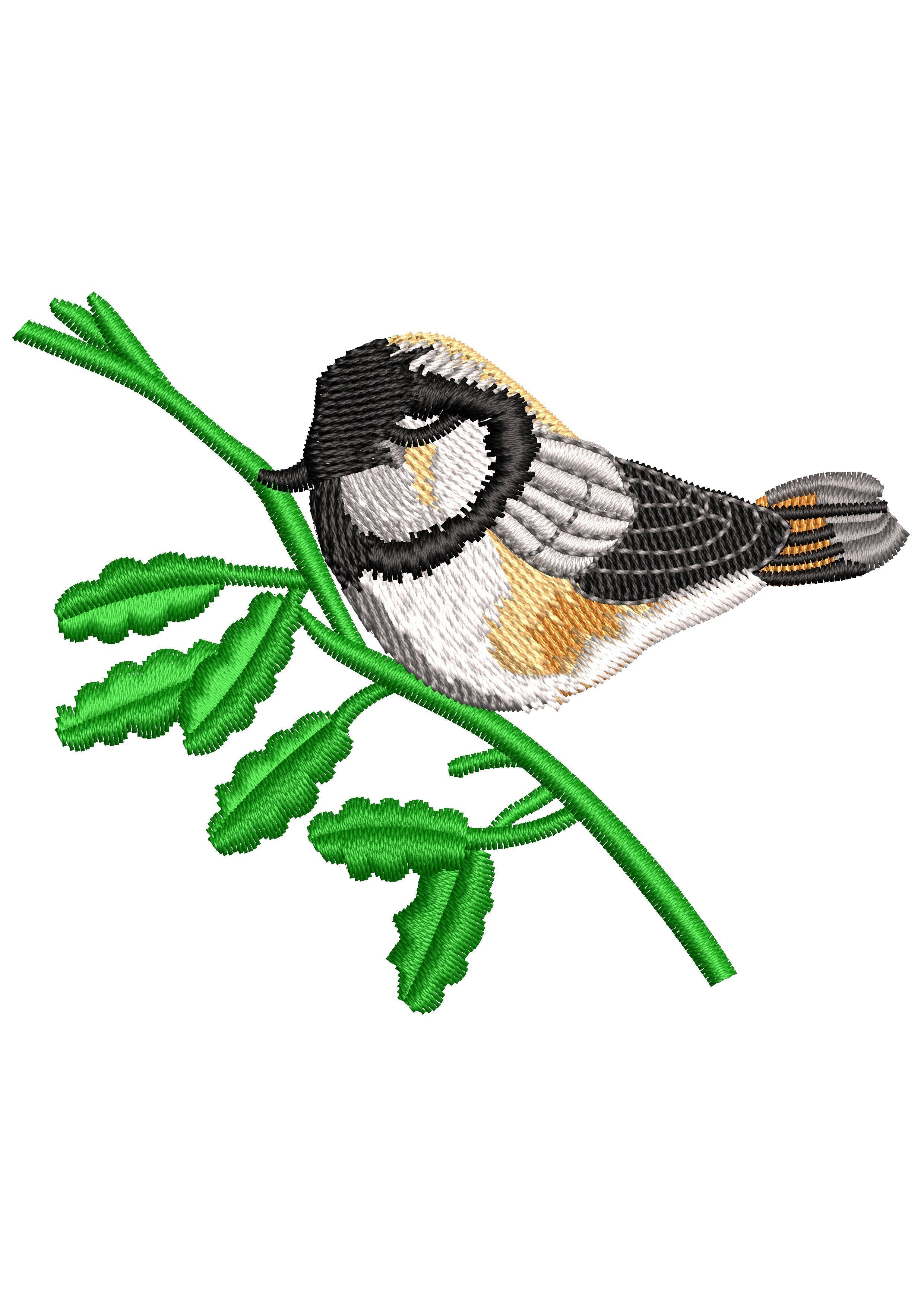Sparrow Embroidery Design