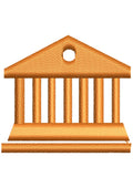 Old Building Embroidery Design